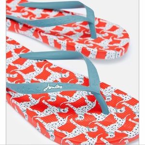 Brand new Joules Dalmatian flip flops